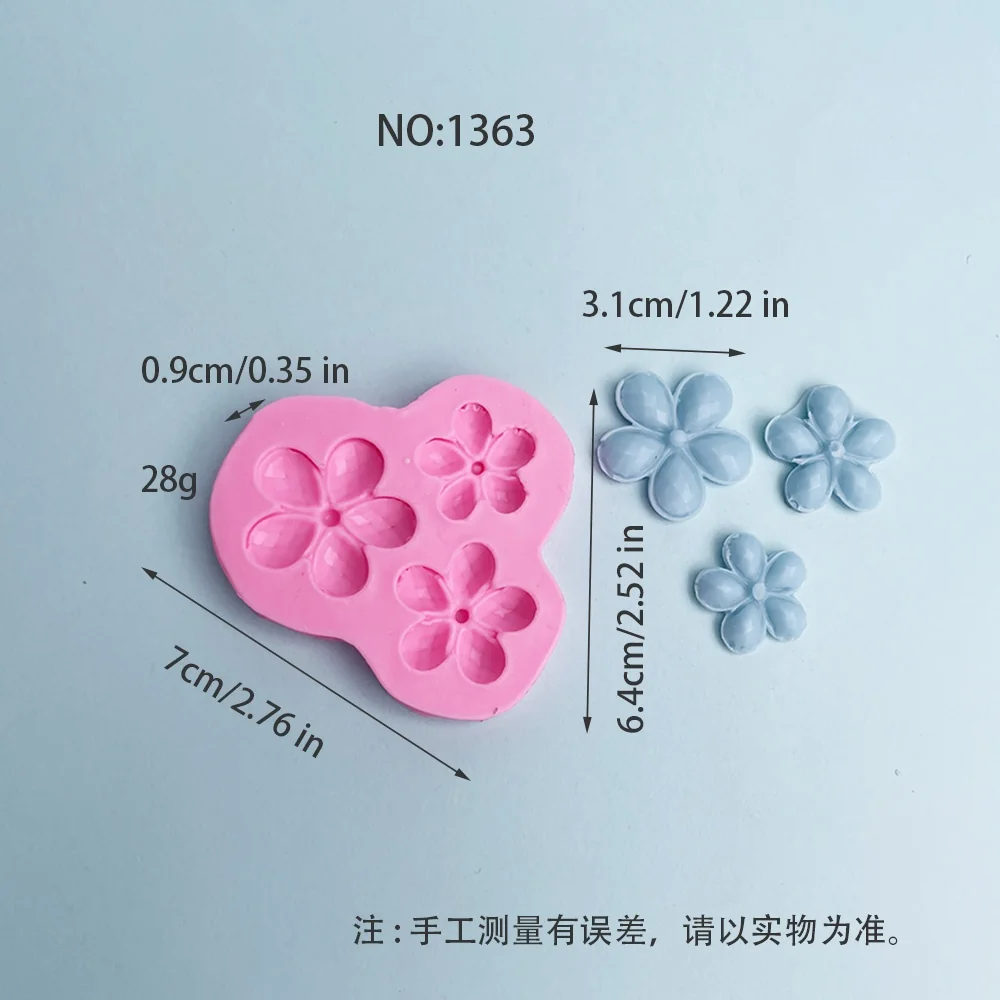 1363-五瓣花硅胶模具
