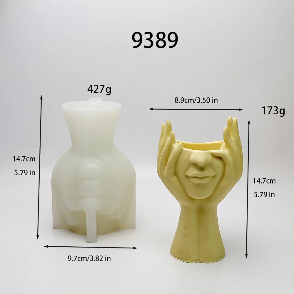 Face Container Silicone Mold - 9389