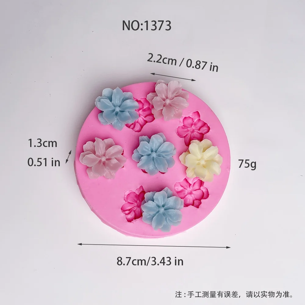 1373-重瓣花朵/硅胶模具
