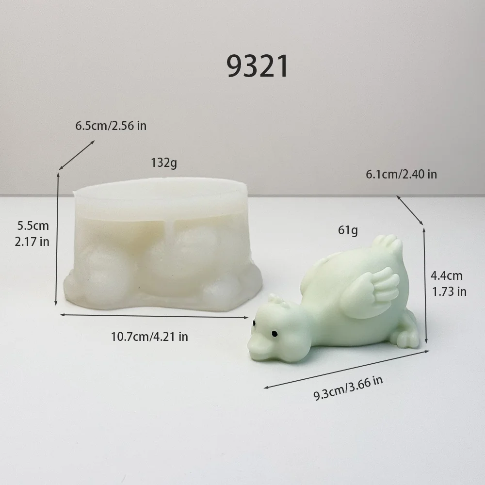9321-趴姿鸭子硅胶模具