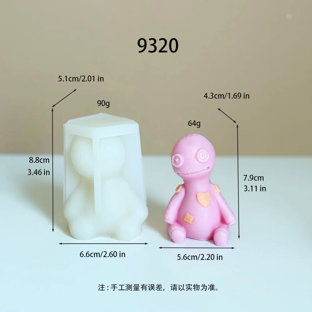 9320-立体硅胶蜡烛模具
