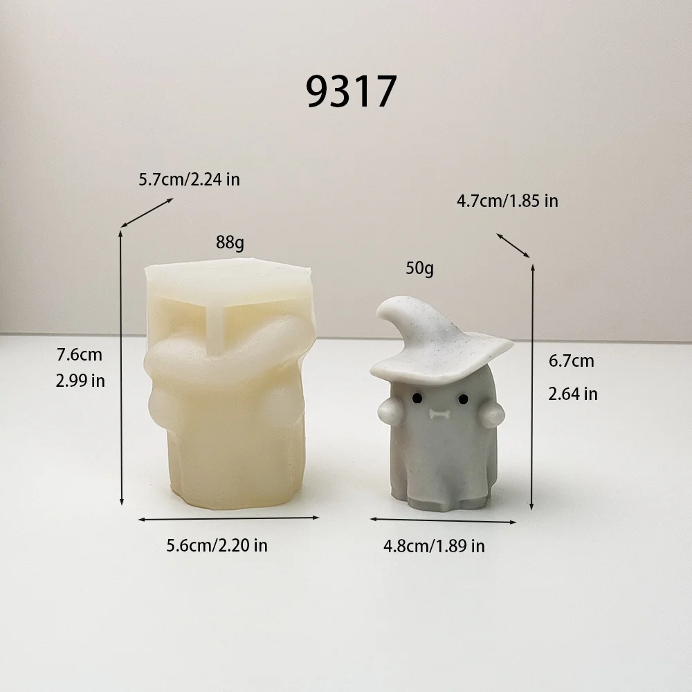 9317-模具的佩戴巫师帽的Q版可爱小幽灵