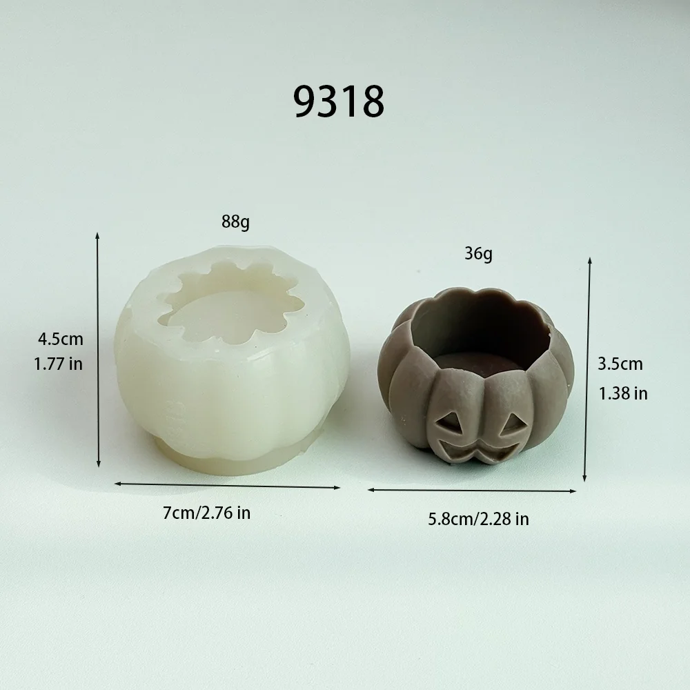 9318-万圣节南瓜造型容器硅胶模具