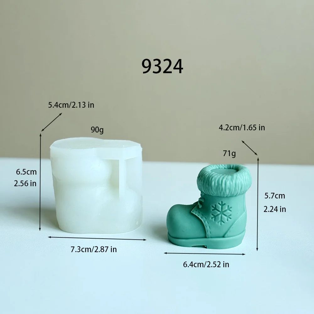 9324-立体圣诞雪地靴硅胶模具