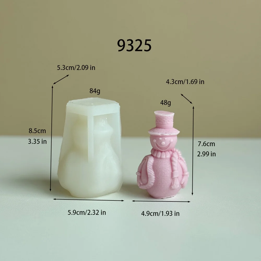 9325-立体雪人硅胶模具