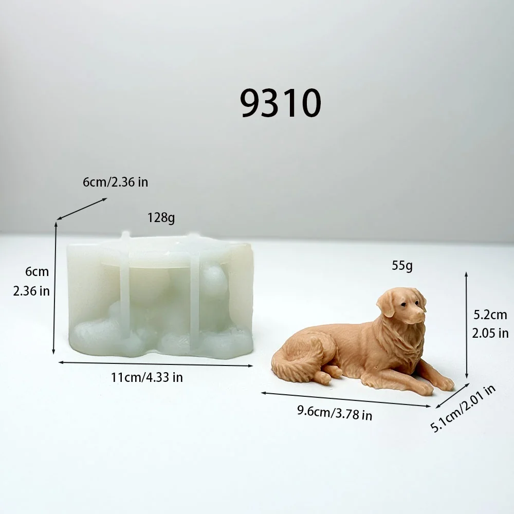 9310-卧姿金毛硅胶翻模模具
