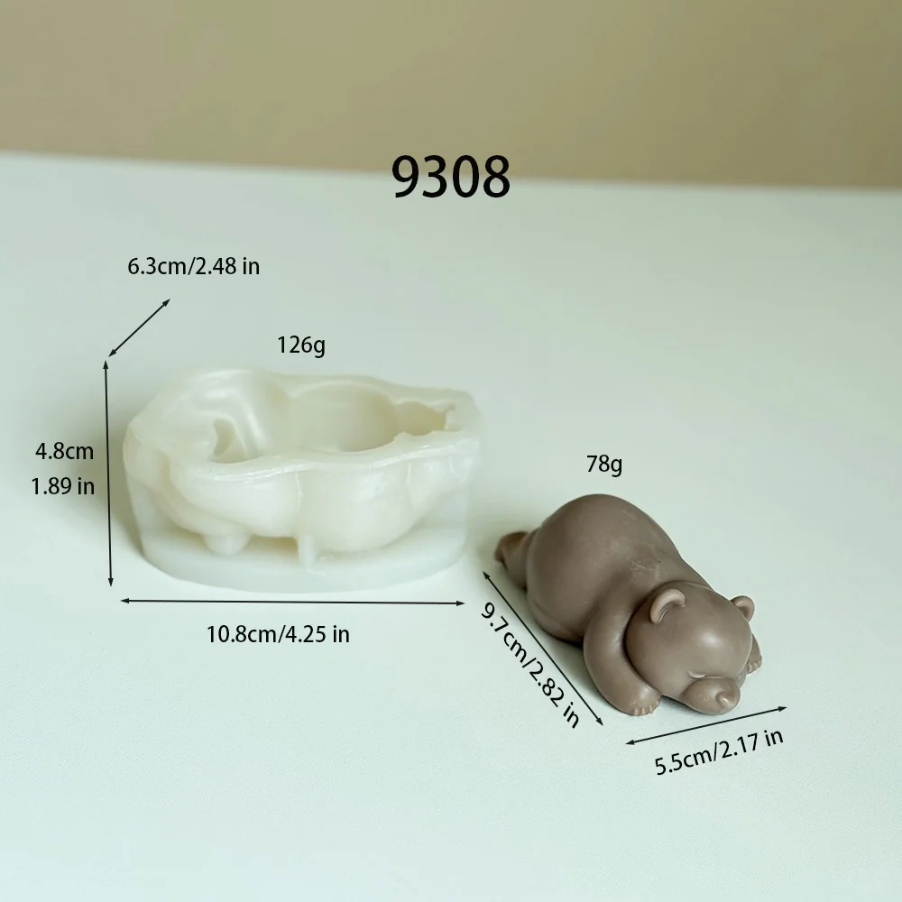 9308-趴睡小熊硅胶模具