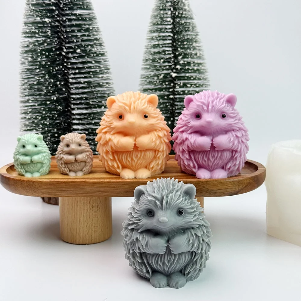 1613-3D站立小刺猬硅胶模具