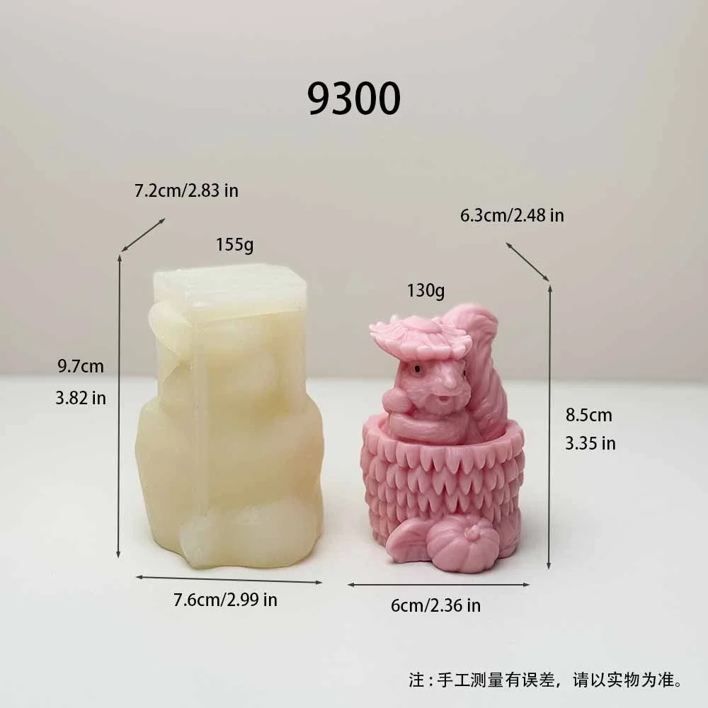 9300-编号9300，松鼠松果筐硅胶模具