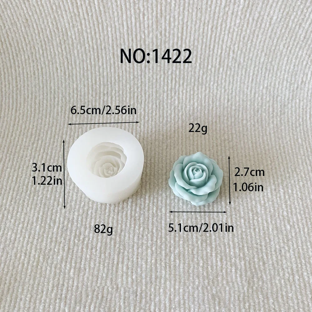 1422-玫瑰花硅胶模具