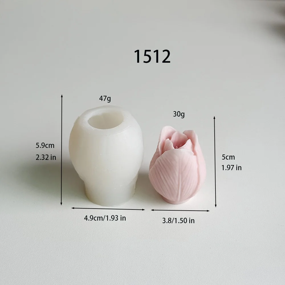 1512-郁金香花苞硅胶模具